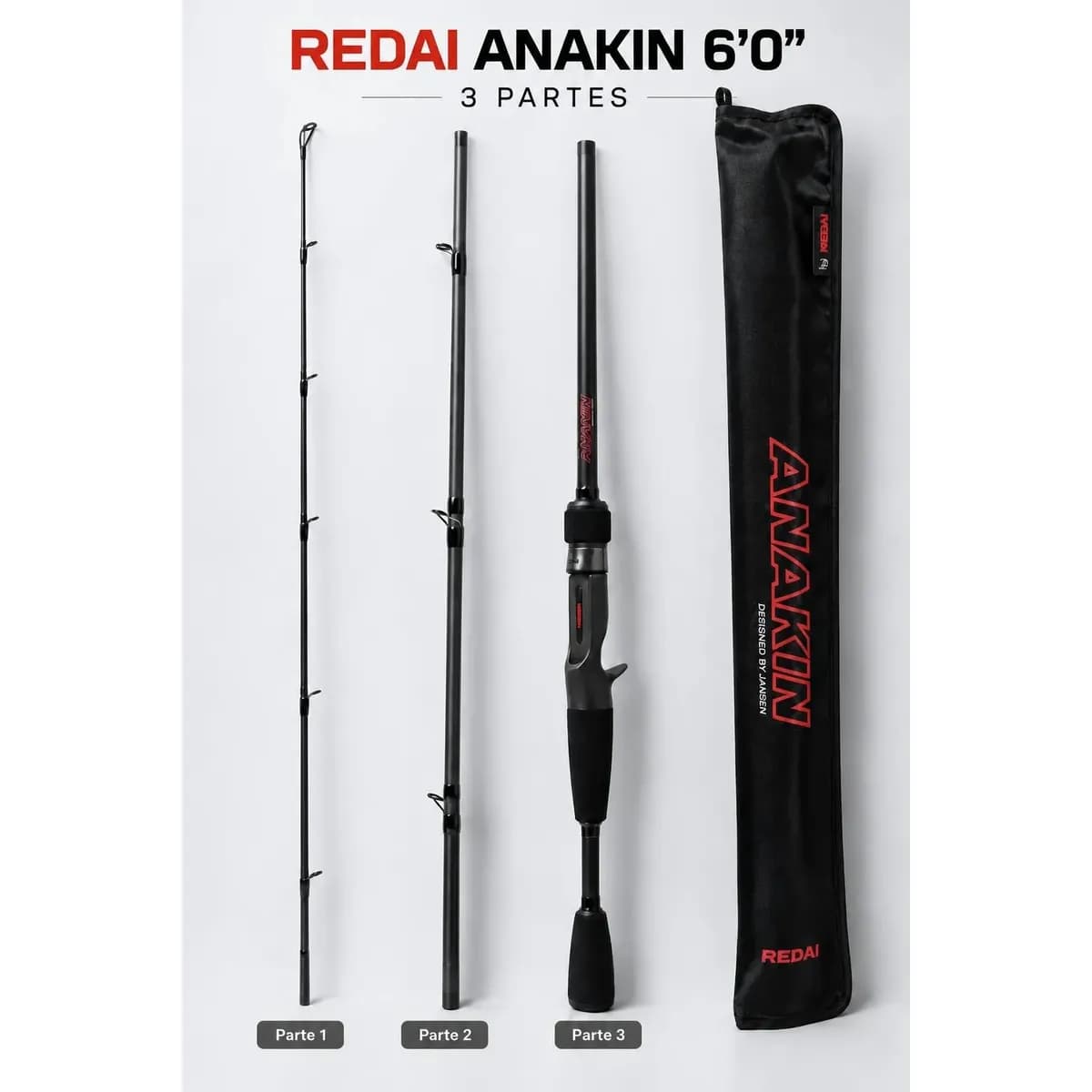 Vara Redai Anakin Travel 3 Partes 14-25lbs 6&quot0 An-c2560-3