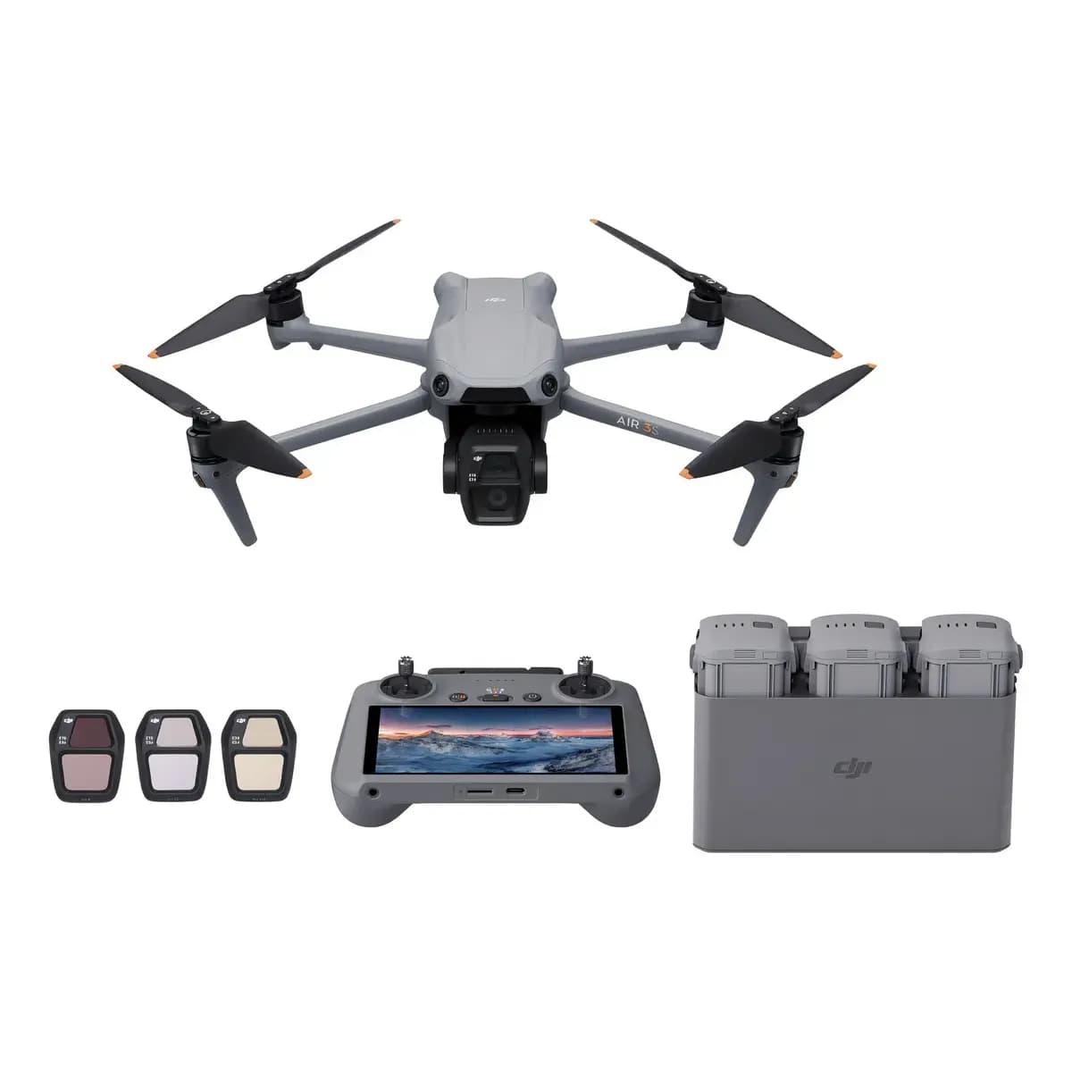 Drone Dji Air 3s Combo Rc2 cinza