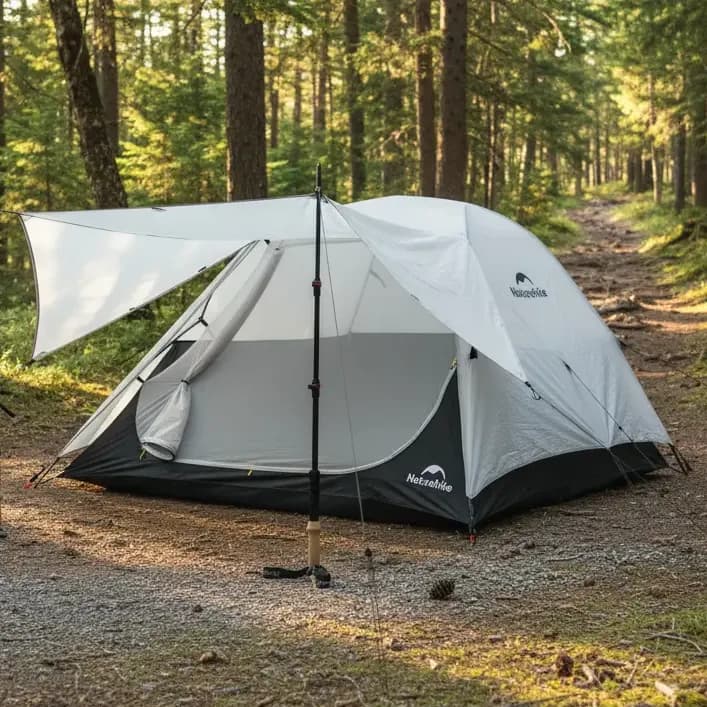 Barraca Naturehike Star River UL Para 2 Pessoas Com Footprint Cinza