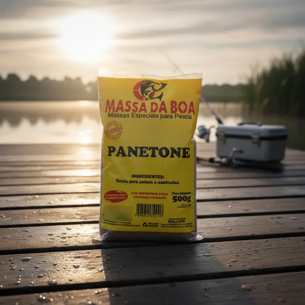 Massa De Pesca Panetone 1kg - 2x  500g Conserva Mais