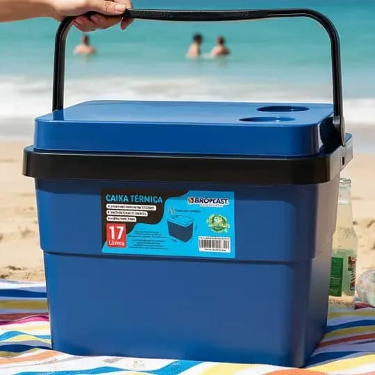 Caixa Super Térmica Cooler 17l Pesca Praia Churras Futebol