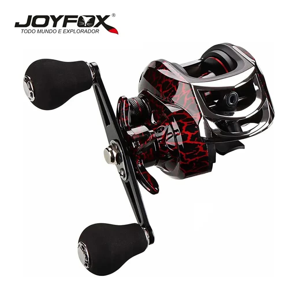 Carretilha Joyfox LW101 7.1:1 18 Rolamentos Drag 10kg Direito Preta