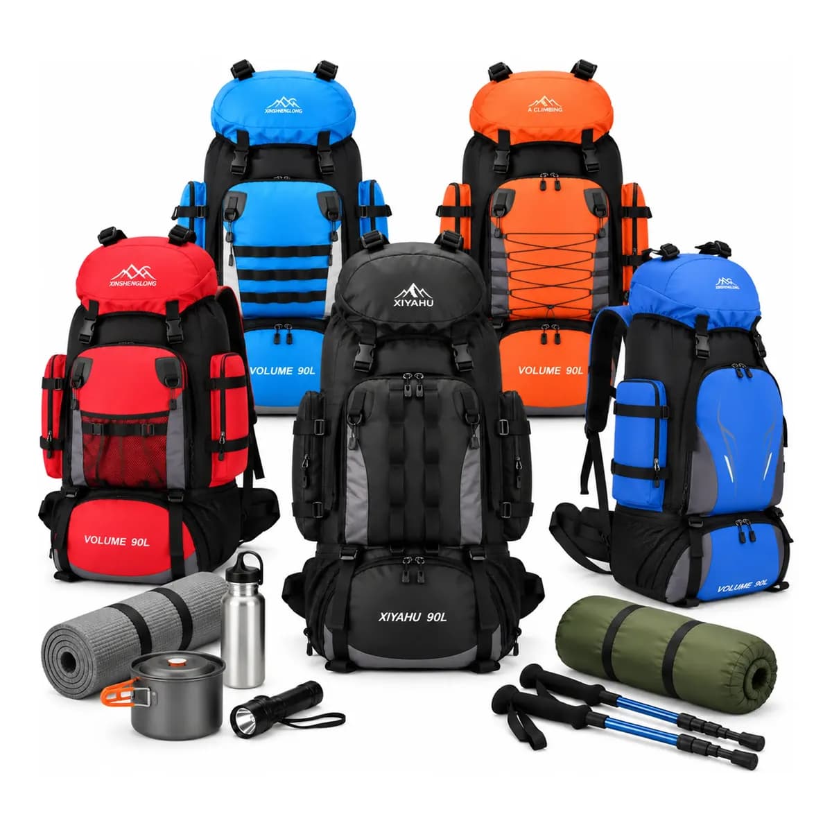 Mochila Cargueira 90l Reforçada Camping Viagem Trilha Montan Estilo Aleatório