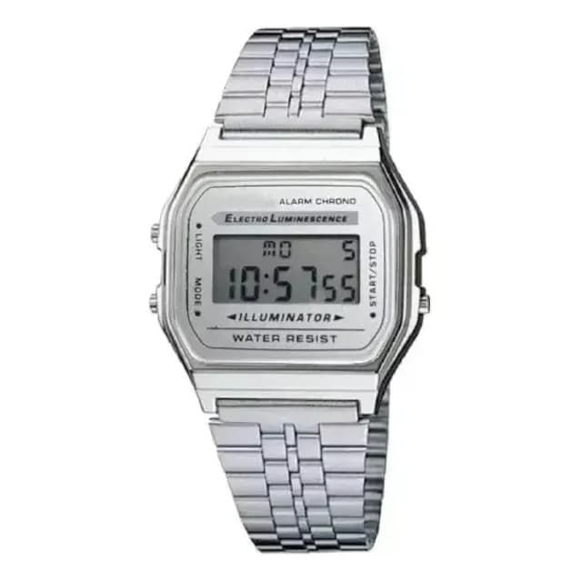 Relógio Digital Casual  Ajustável Metal Retro Unisex Social
