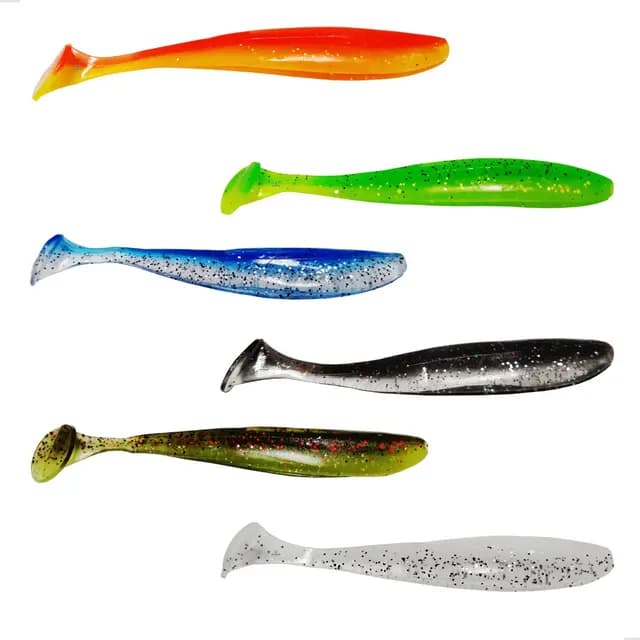 Kit 12 Iscas Soft Shad Silicone 7cm Para Tucunaré Traíra