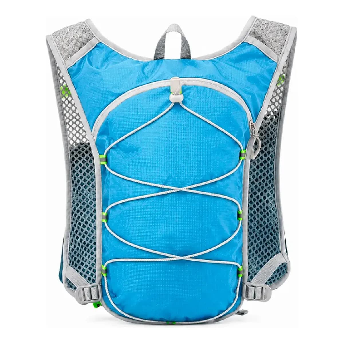 Mochila De Hidratação Tubo Reservatório E Bolsos Funcional Azul-claro
