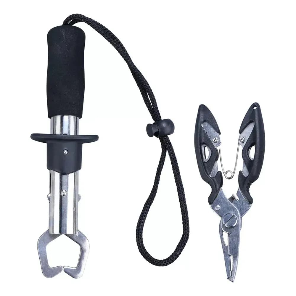 Alicate Contenção Pesca Pegador Pega Peixe Em Aço Inoxidável