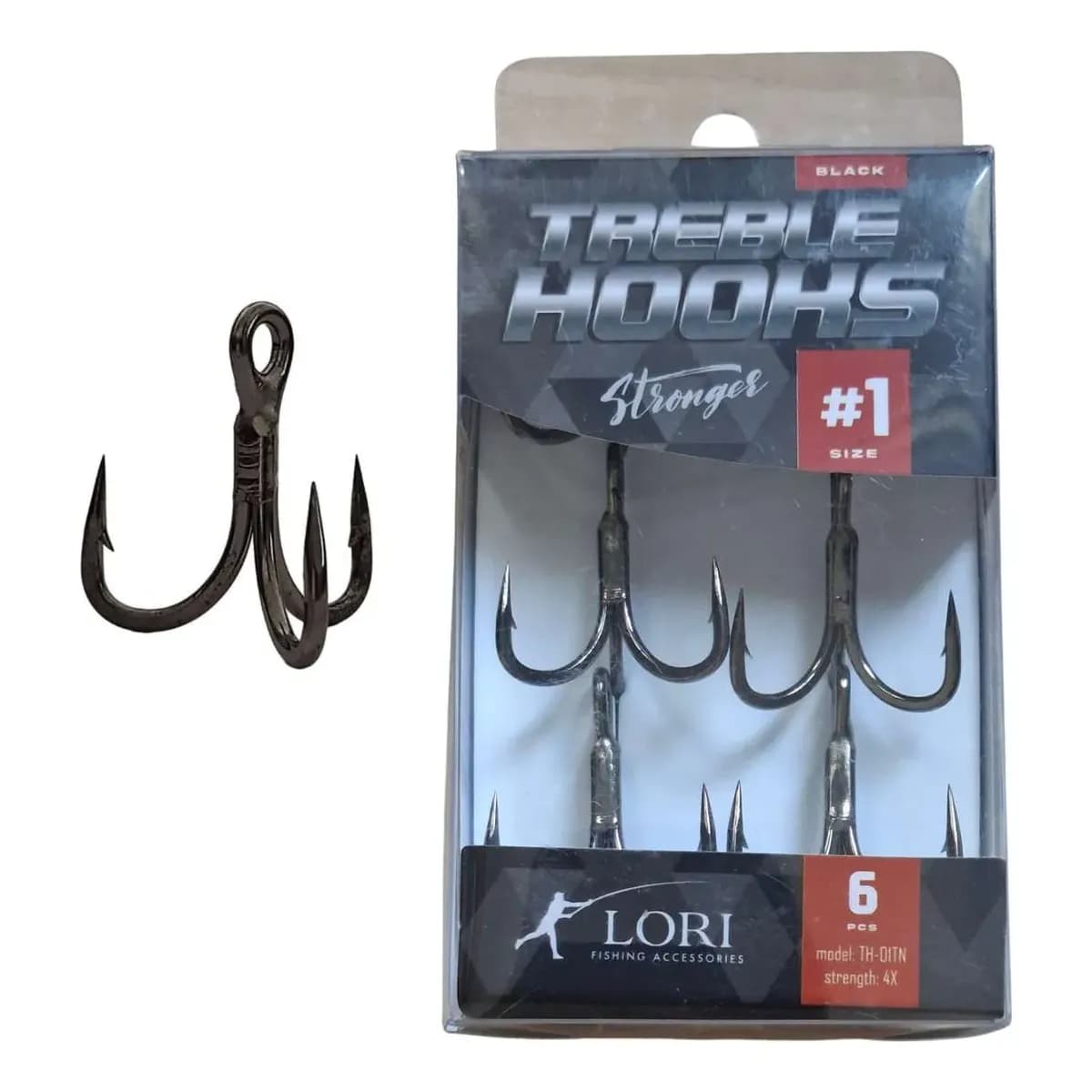 Garatéia 4x Aço Carbono  Pesca Lori Black Varios Tamanhos