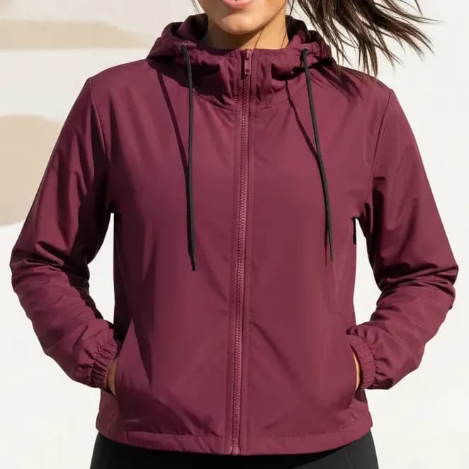 Jaqueta Corta Vento Feminino Liso Repele Agua 100% Forrado