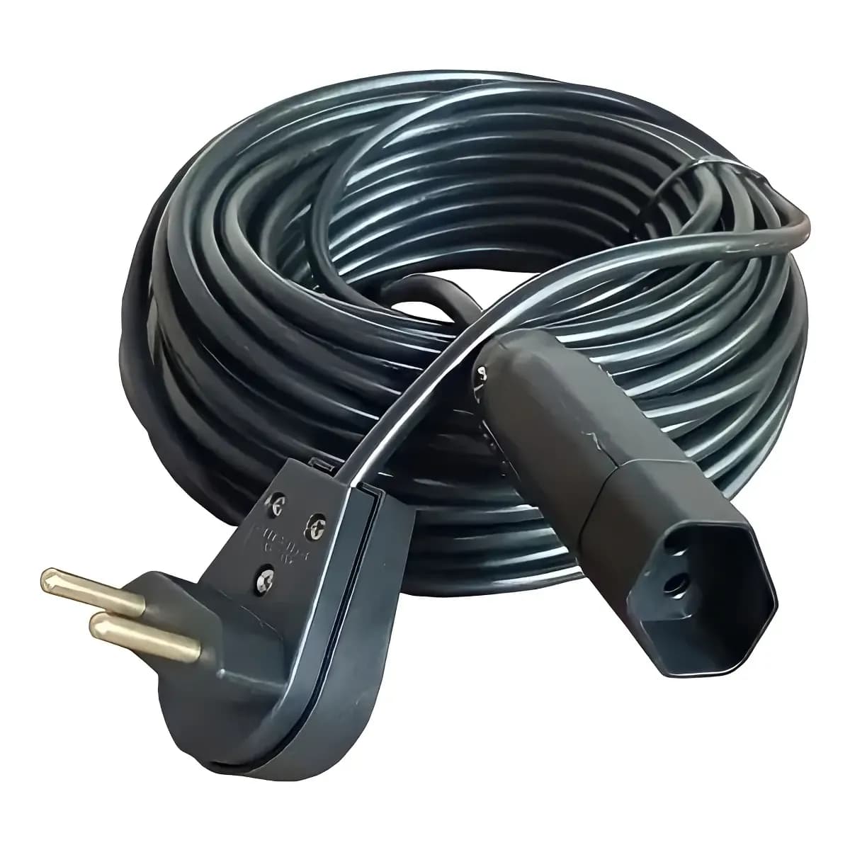 Extensão Elétrica 50 Metros 10a Cabo Pp 2x1,0 Reforçada Cor Preto Click Cabos