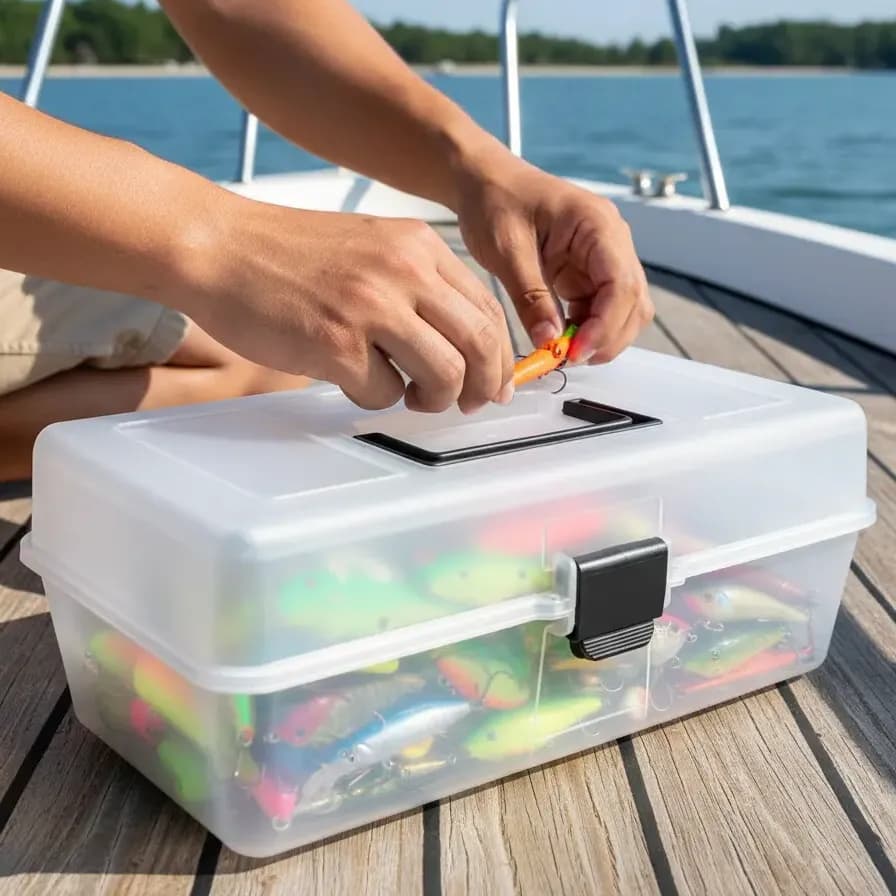 Estojo Maleta Laguna Emifran Para Pesca Transparente El-551