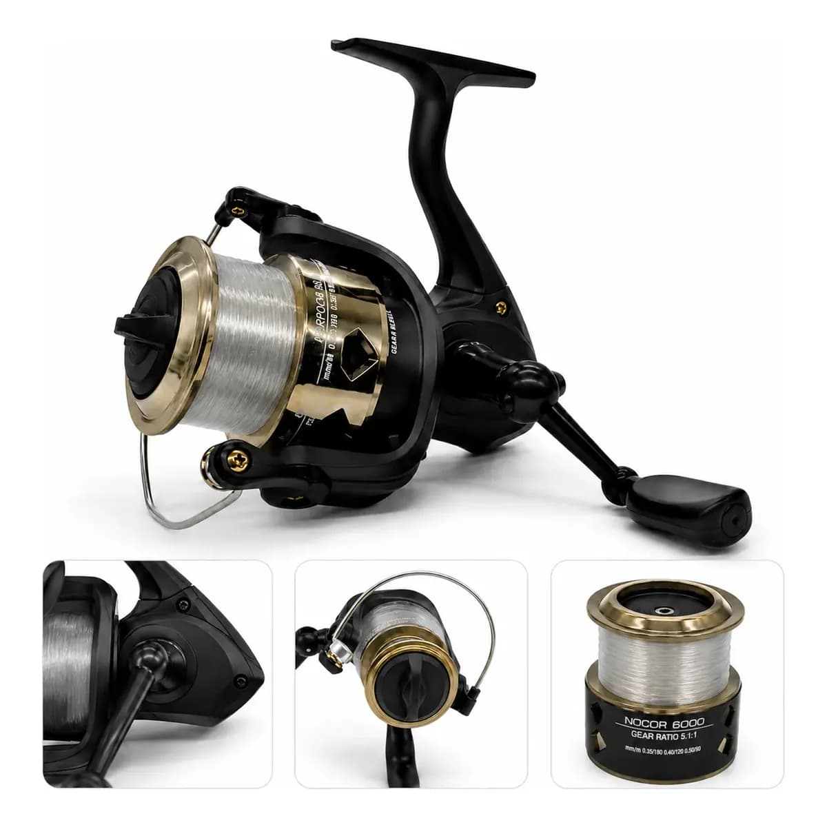 Molinete Pesca 8 Kg Freio  Traira Harpoon 6000 C Linha