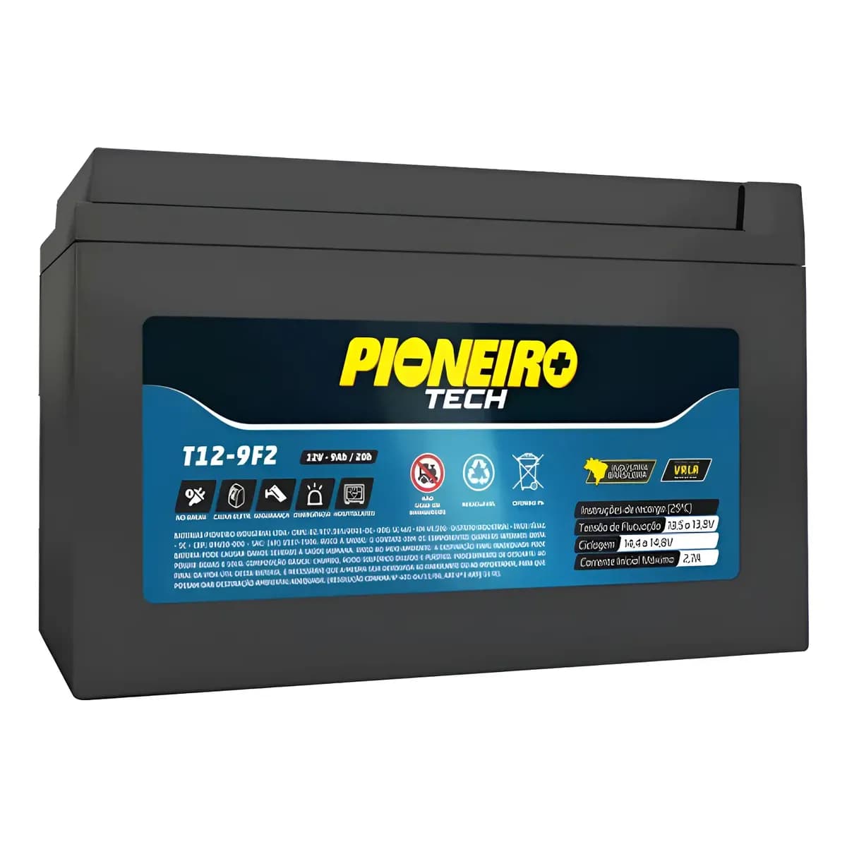 Bateria Estacionária Agm/vrla Pioneiro Tech T12-9f2 12v 9ah