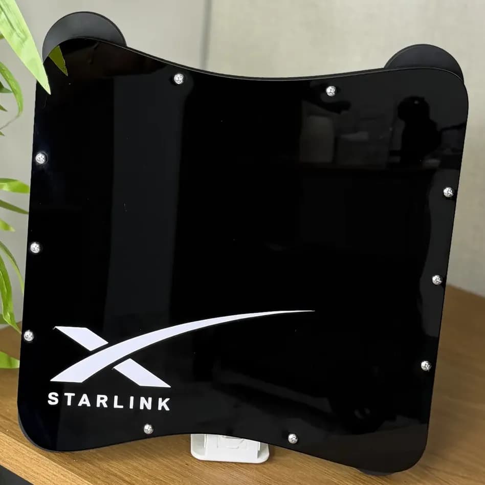 Case Suporte Starlink Mini 4 Ímãs 66 Mm Teto Carro Veicular Preto