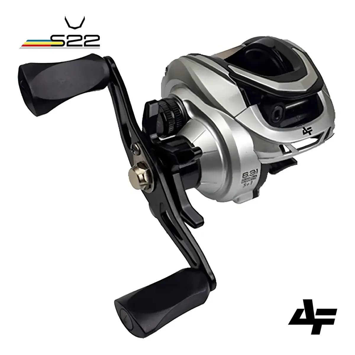 Carretilha S22 Prata - Albatroz Fishing  Lado da manivela Direito