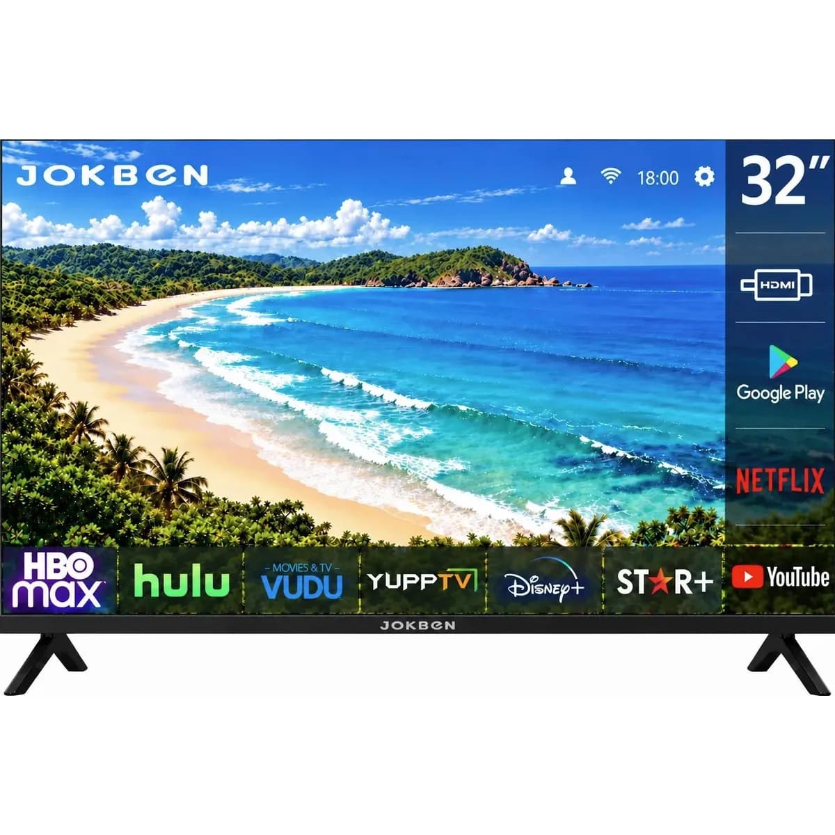 Smart Tv Jokben 32 Polegadas Hd Led Android Wi-fi Hdmi