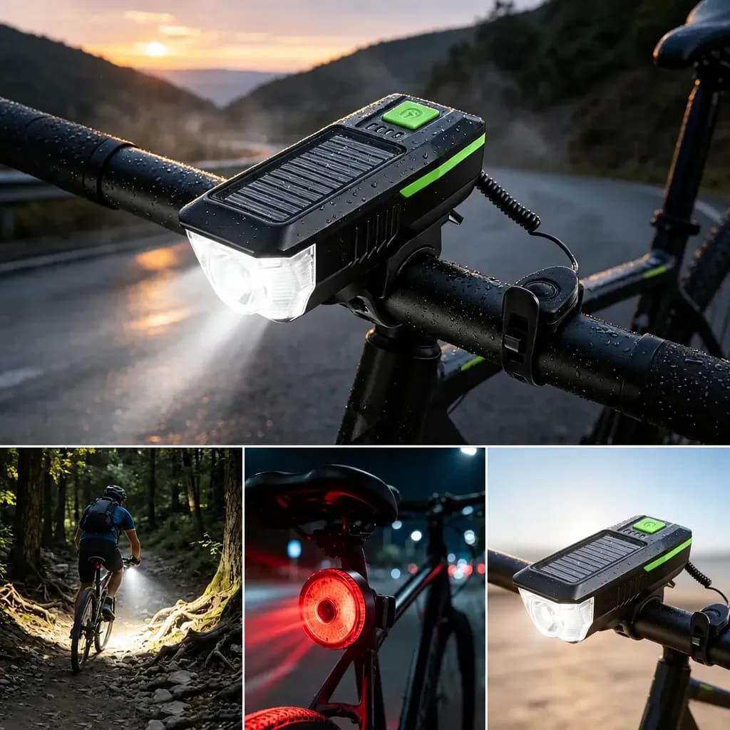 Acessorios Para Bicicleta Lanterna Bicicleta Kit Farol Bike Verde-limão
