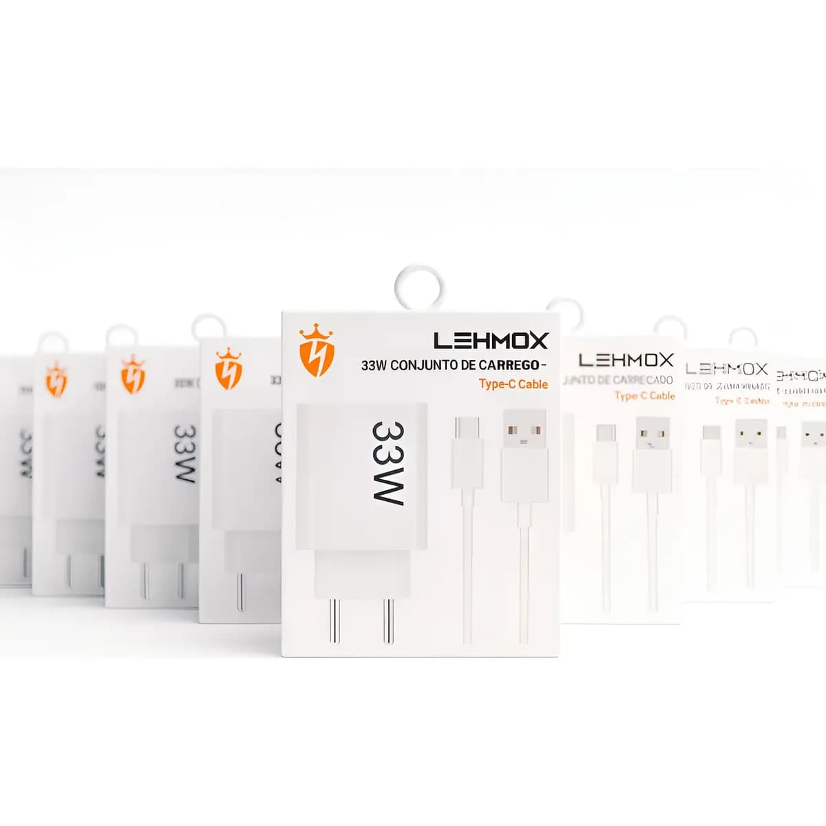 Kit 10 Carregadores 33w 1usb Cabo Tipo C Atacado Revenda Colorido