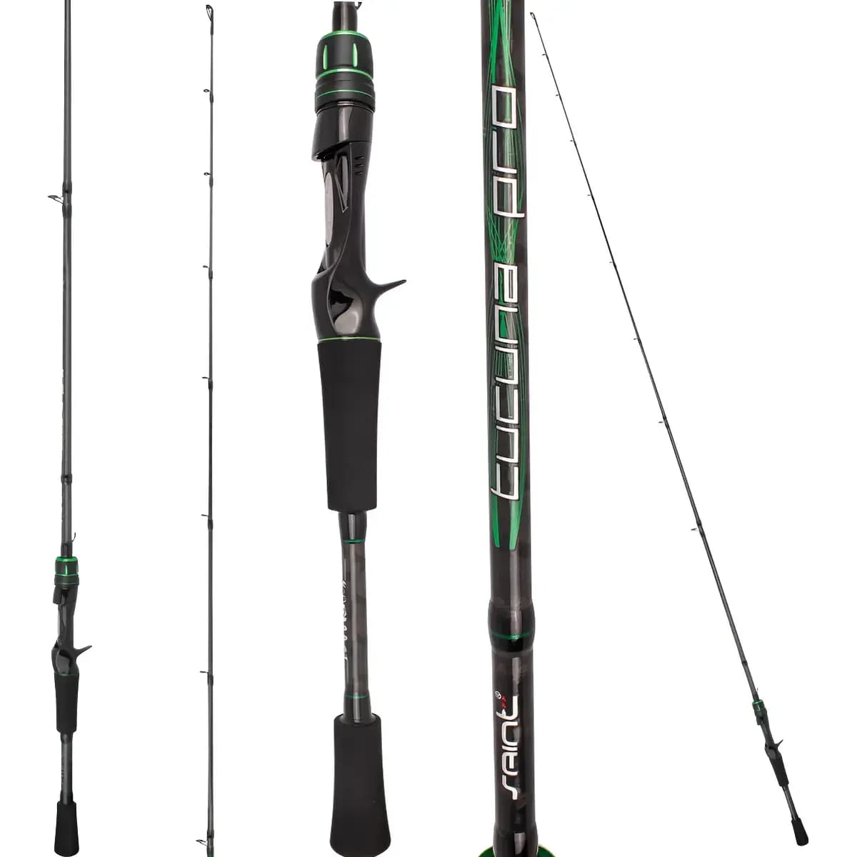 Vara Tucuna Pro Saint 581bc 20lb 1,73m Inteiriça Carretilh Preto E Verde