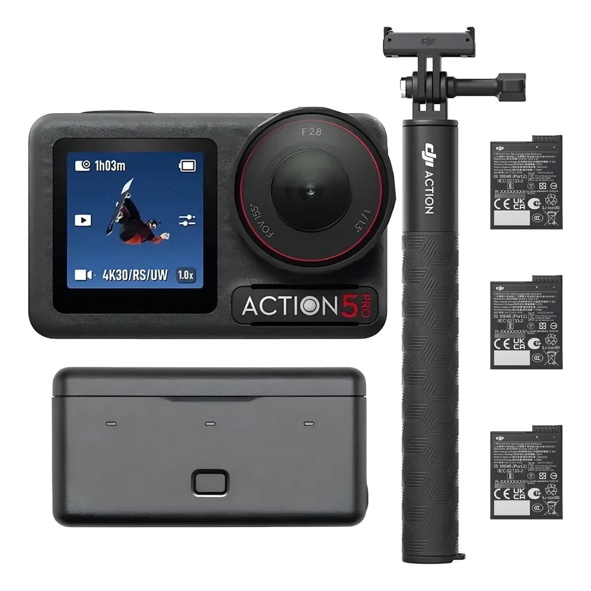 Câmera De Ação Dji Osmo Action 5 Pro 4k Combo Adventure Pret Preto
