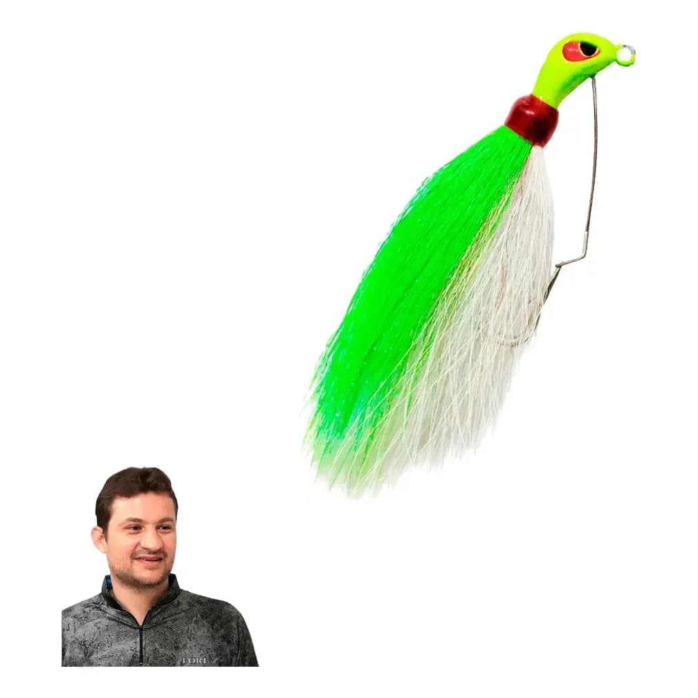 Isca Jig Elite Bucktail  Fábio Baca 16g  Ant Enrosco Anzol 6/0