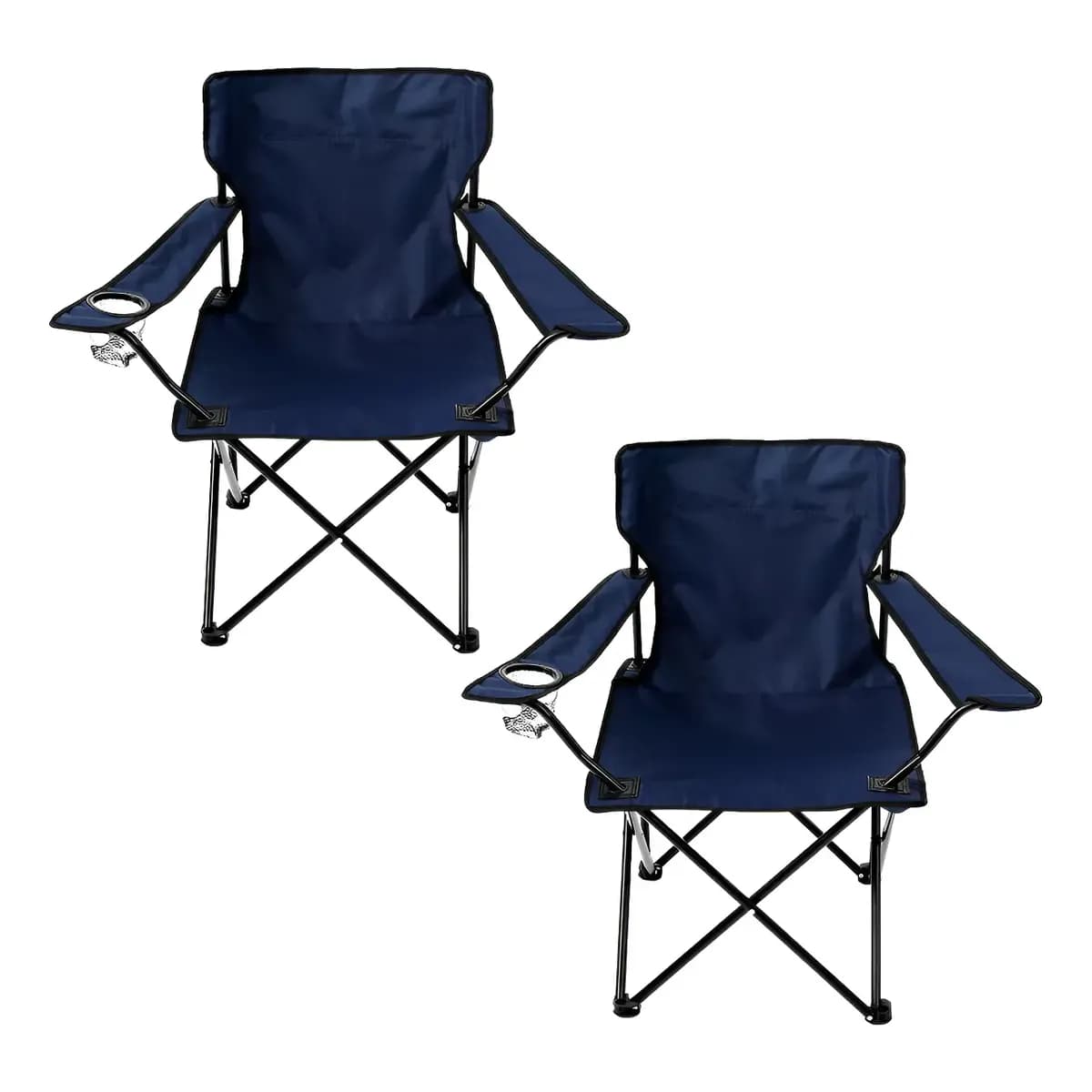 Kit 2 Cadeira De Pescador Camping Dobrável Portátil C/  Bolsa