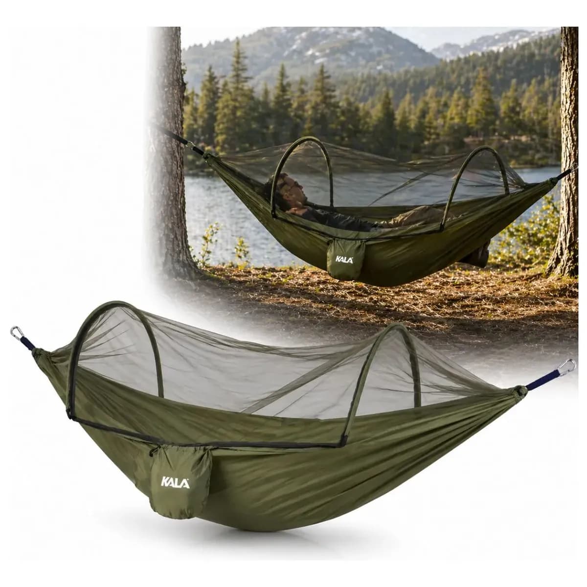 publi | Rede Descanso Araguaia C/ Mosquiteiro Camping Pescaria 300kg Verde Liso