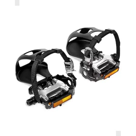 Par Firma Pé Pedaleira Correia Strap De Pedal Nylon Com Fivela Universal Compatível Pedal Shimano Absolute Gts Gta | Bicicleta Ergométrica Bike Academia Spinning X11 Eps-988 Kikos F5i Preto