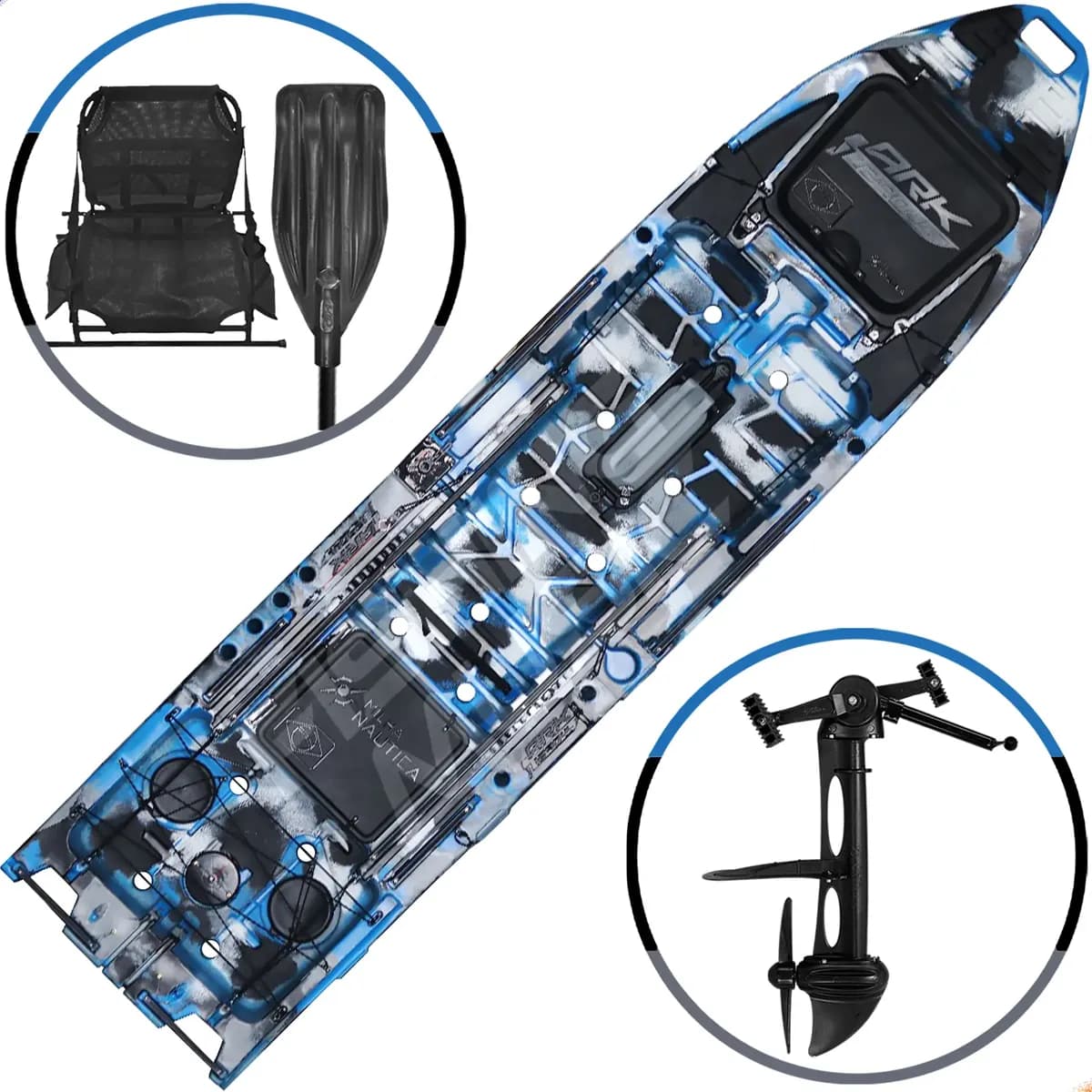 Caiaque Ark 1290 Milha Náutica + Pedal Power Drive
