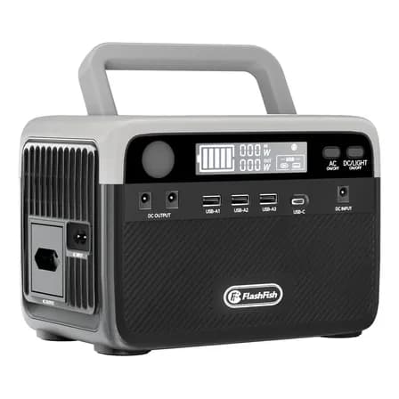 Flashfish 300w Estação de baterias LiFePo4 Solar Gerador Suporta carregamento e descarga simultâneos do UPS