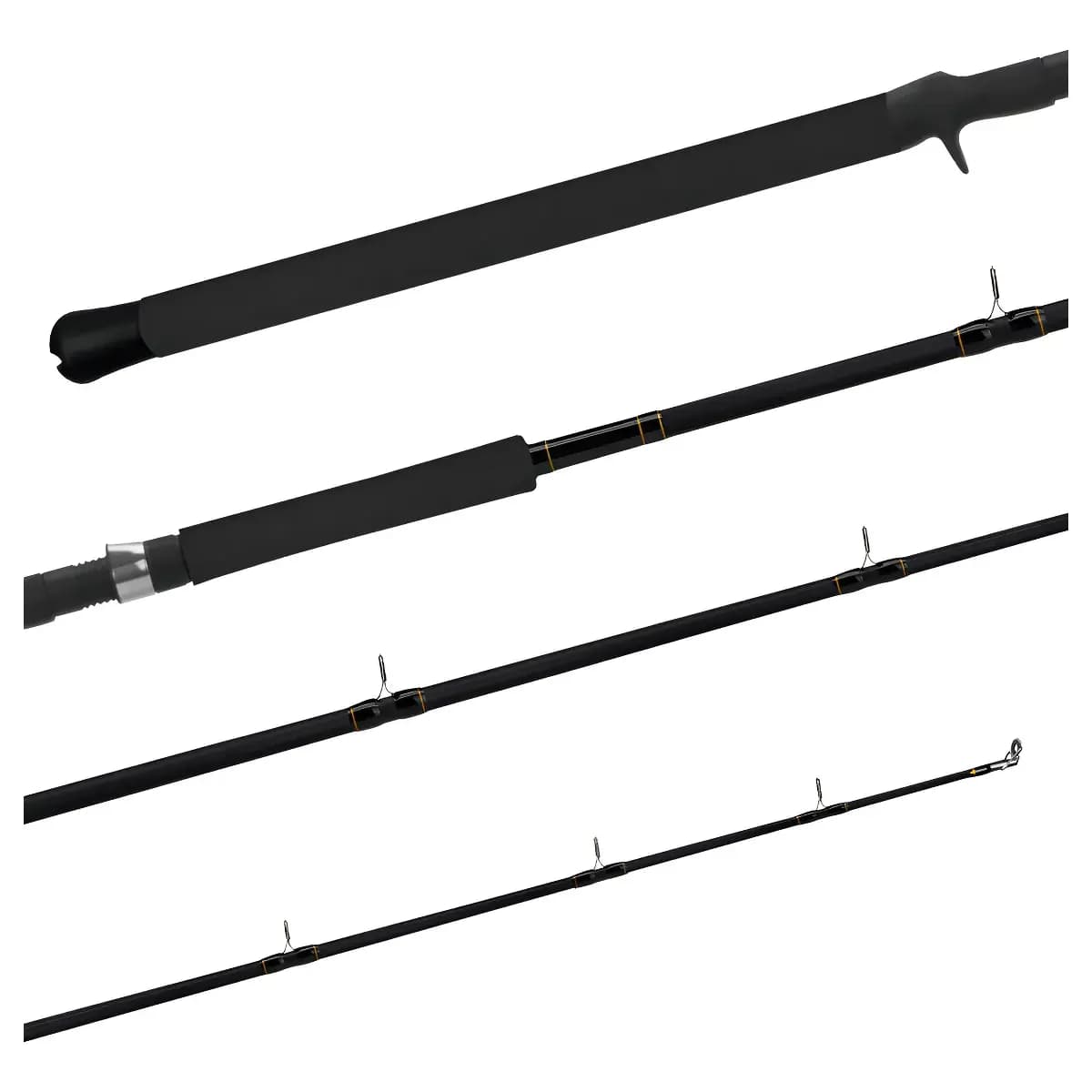 Vara P Carretilha Tribus 661bc 40-80lbs 1  Parte - Saint Plus Cor Preto