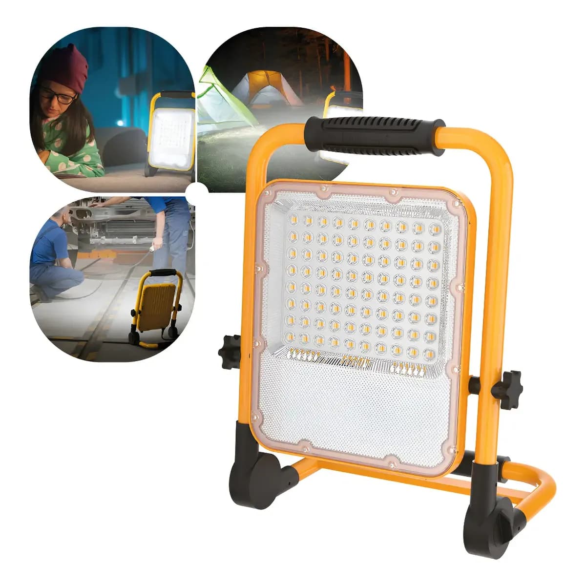 publi | Refletor Holofote Led Pro 100w Antiderrapante Recarregavel