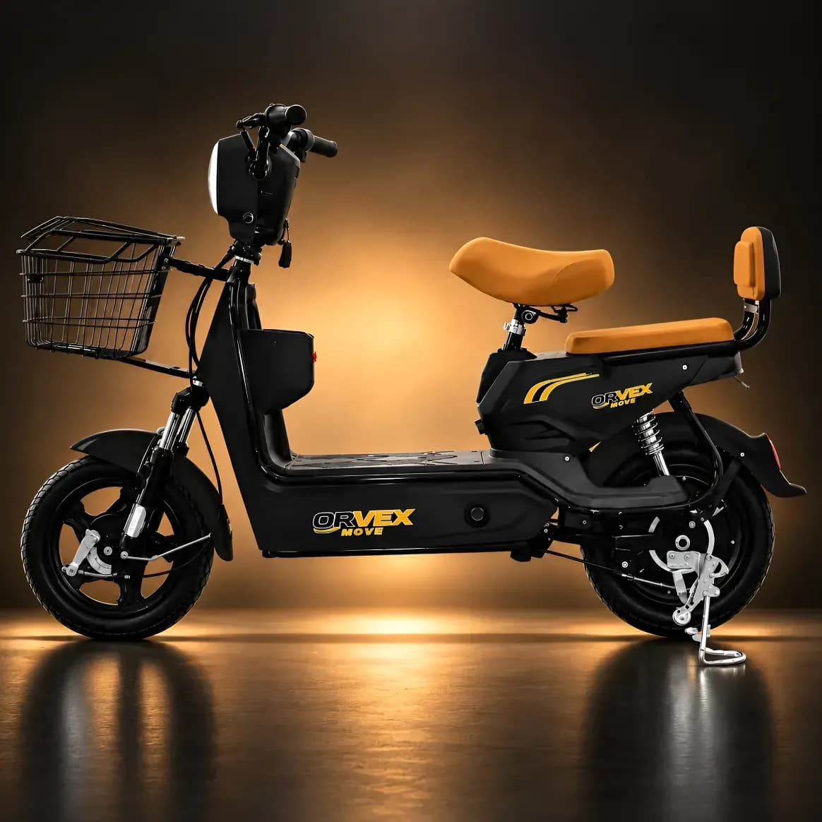 Scooter Bicicleta Elétrica 800w 48v Lítio Autonomia 32km Bege 45 Cm