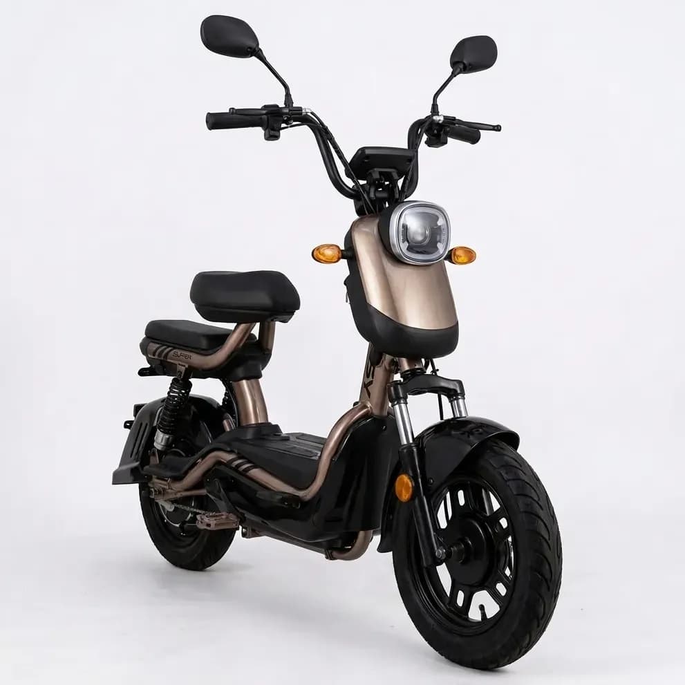 Bicicleta Elétrica 1000w Sem Cnh San Yang X1 Lítio 60v 20ah Champagne