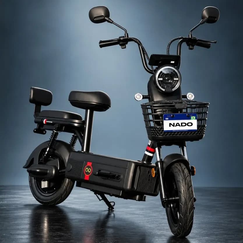 Bicicleta Elétrica Nado C2 1000W Bateria Lítio 48V 24Ah 32km/h