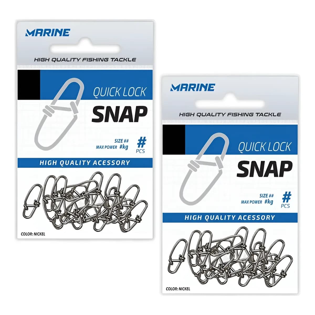 Kit 40 Snap Inox Reforçado Quick Lock Marine Presilha Pesca