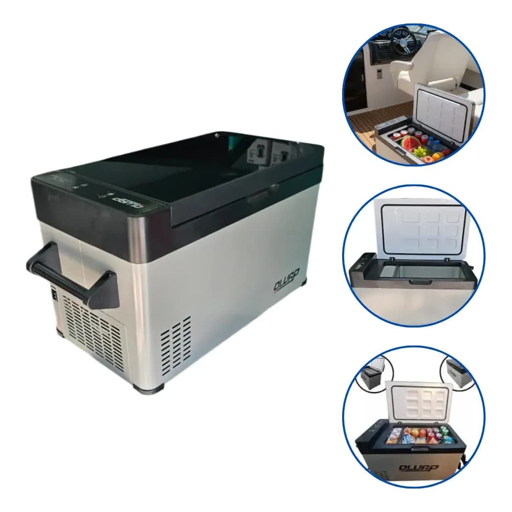 Geladeira Portátil 40l 12v/24v 110v/220v Caminhão Ônibus 12v 24v 110v 220v