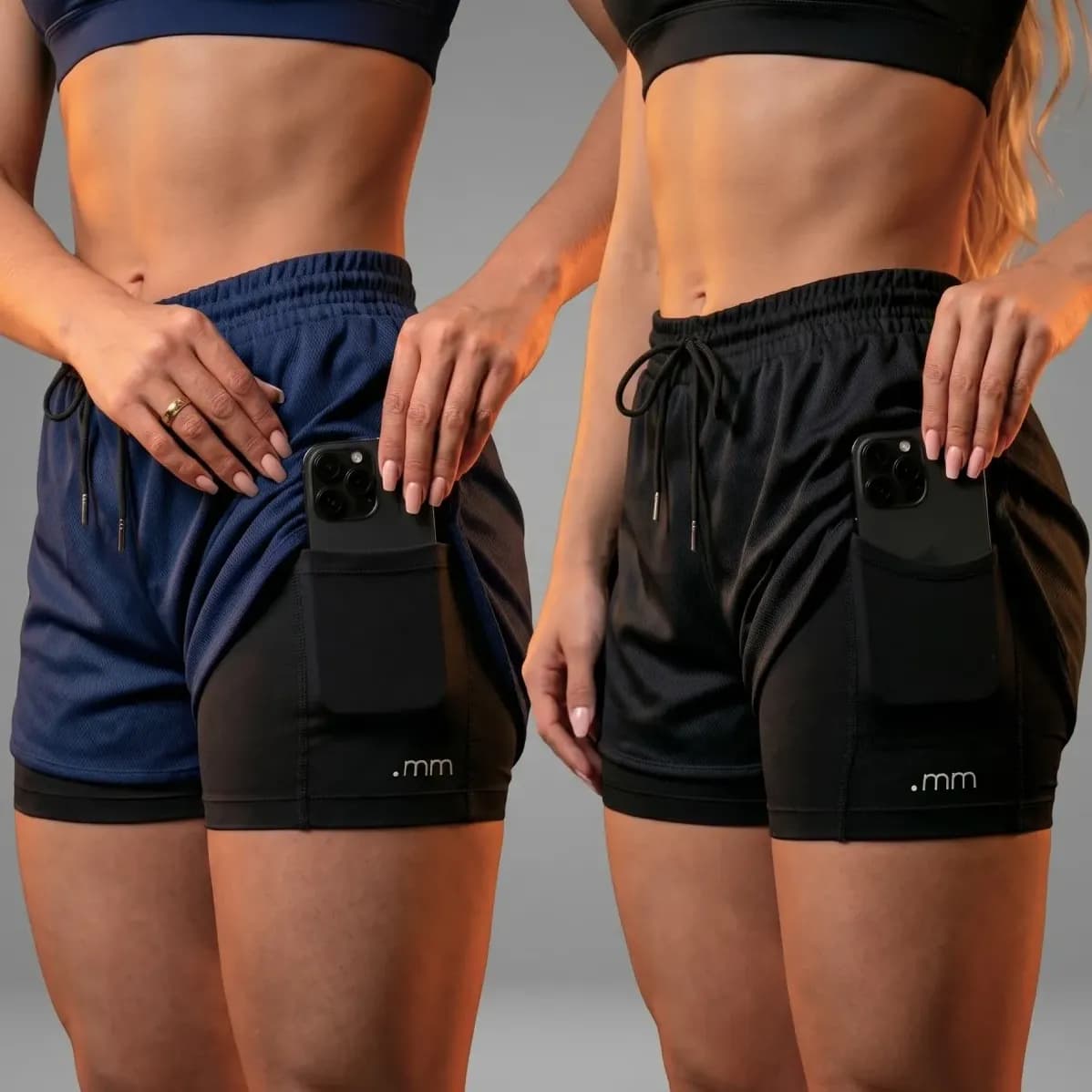Kit 2 Short Duplo Compressão Fitness Bermuda Treino Feminino