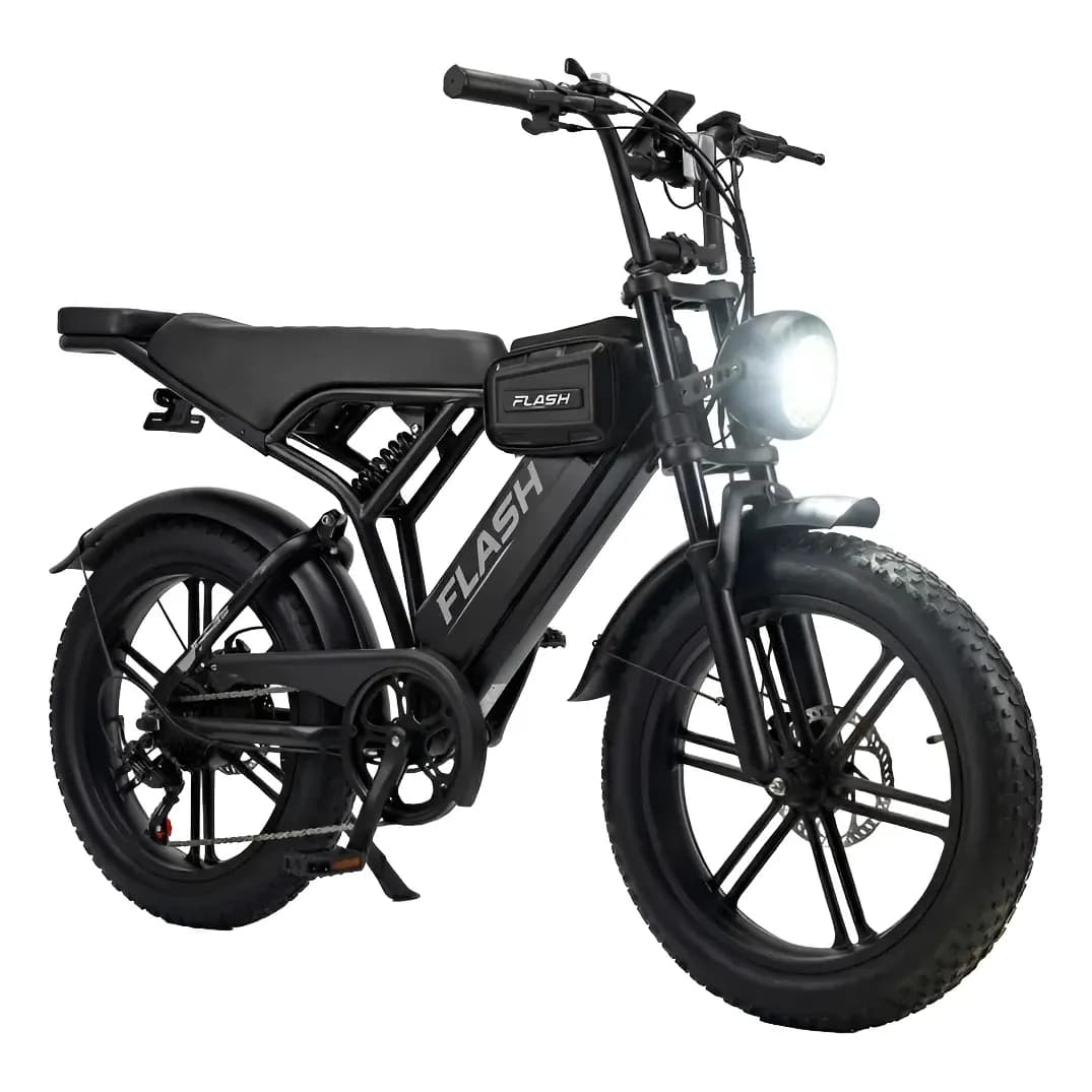 Bicicleta Elétrica Flash R02 1000W 32km/h Com Garupa
