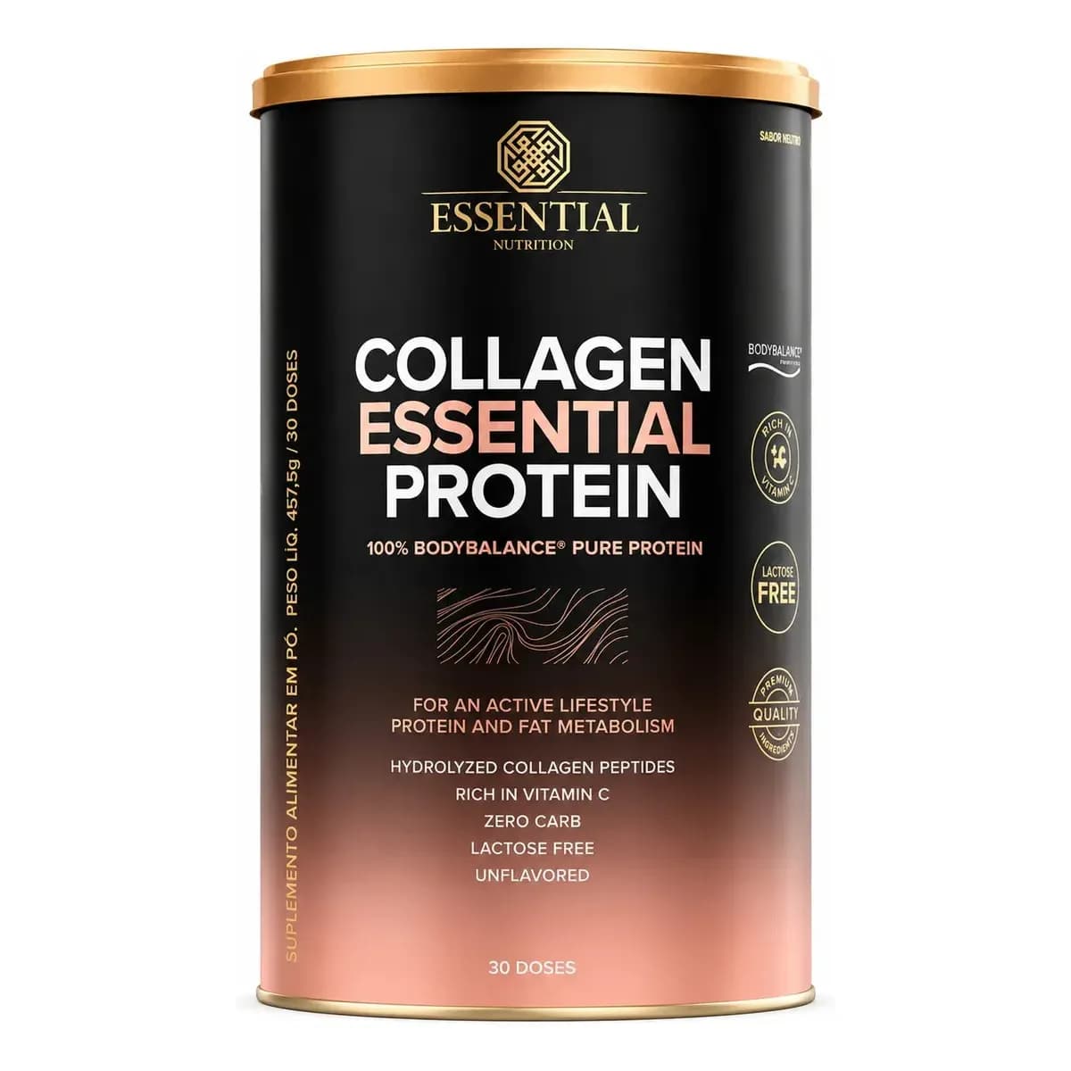Colágeno Essential Nutrition Bodybalance Essential Protein Neutro 457g em pó Sem sabor x 457.5g