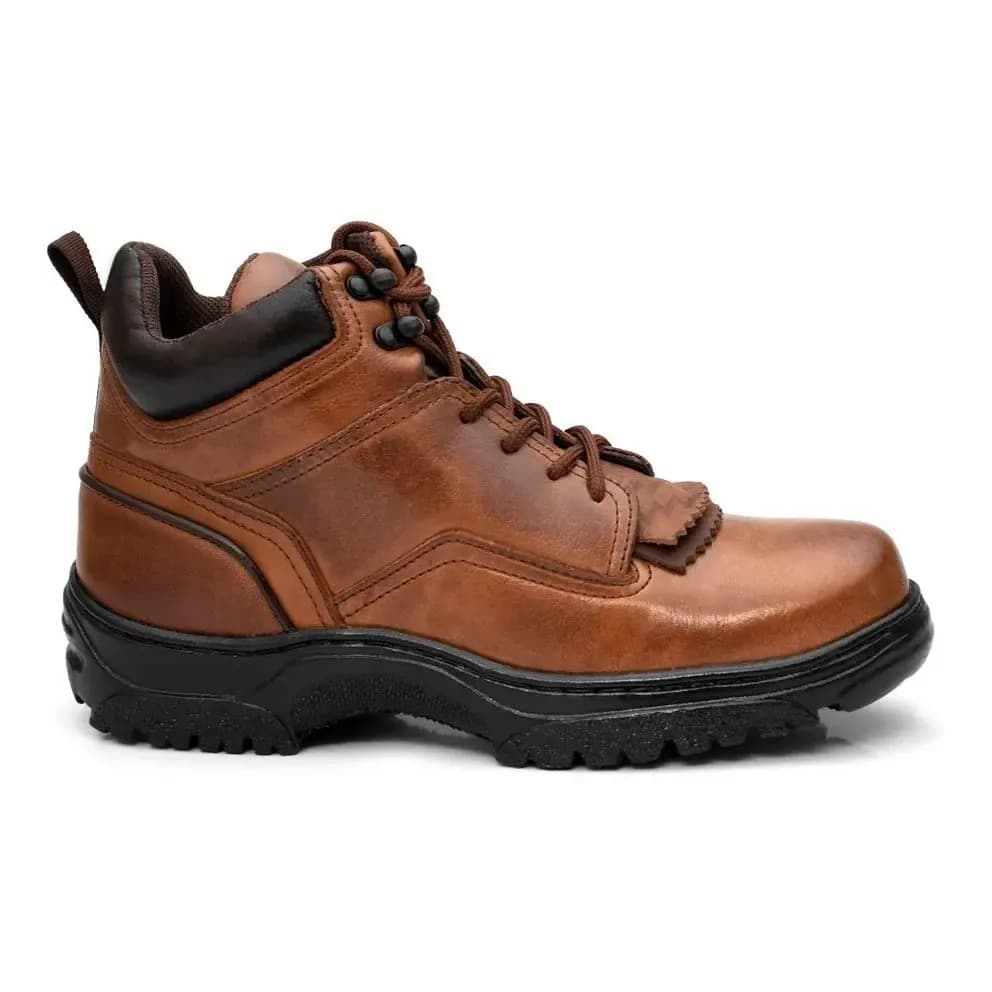 Coturno Tenis Country Masculino Classico Couro Brinde Gratis