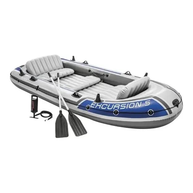 Barco Bote Inflável Excursion 5 -  600kg Intex- Remos E Bomba