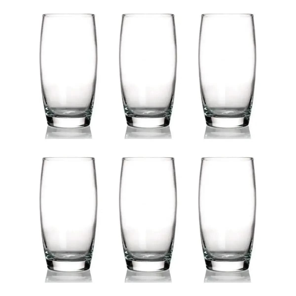 Kit 6 Copos Oca Nadir 300ml Vidro para Água e Suco