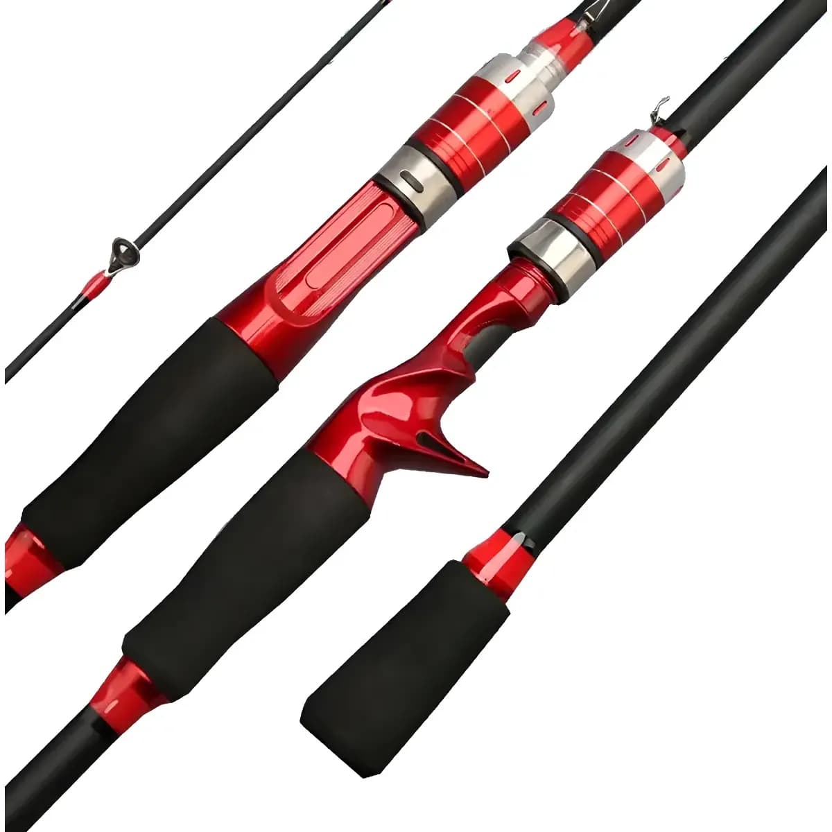 Vara Pesca Carretilha CMiK 1.80m Carbono 15-35lbs Spin 2 Partes