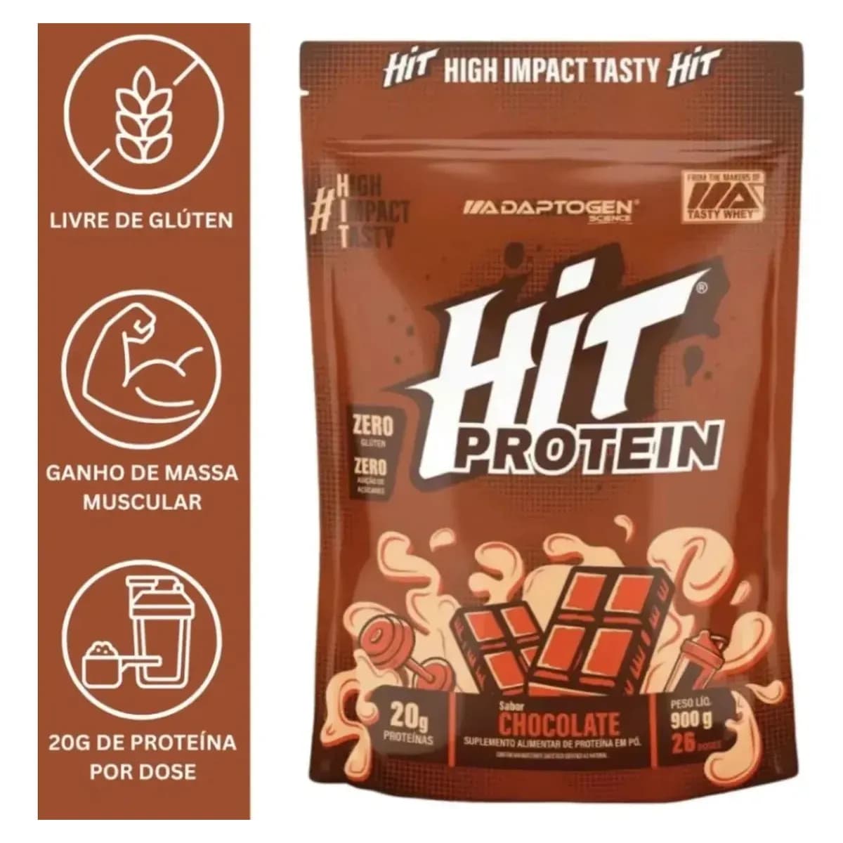 Whey Protein Adaptogen Hit Chocolate proteína