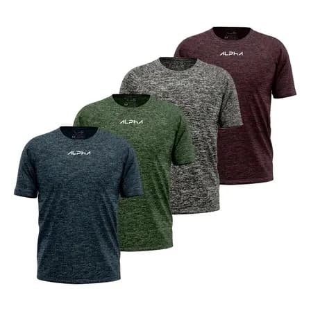 Kit 4 Camisetas Dry Alpha Masculina