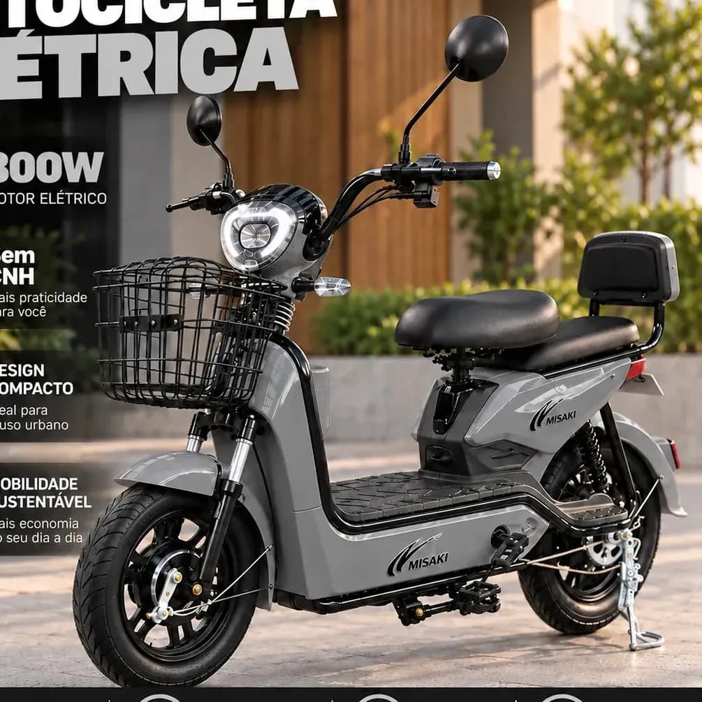 Motocicleta Elétrica Bike Bicicleta Moto Scooter Mobilidade