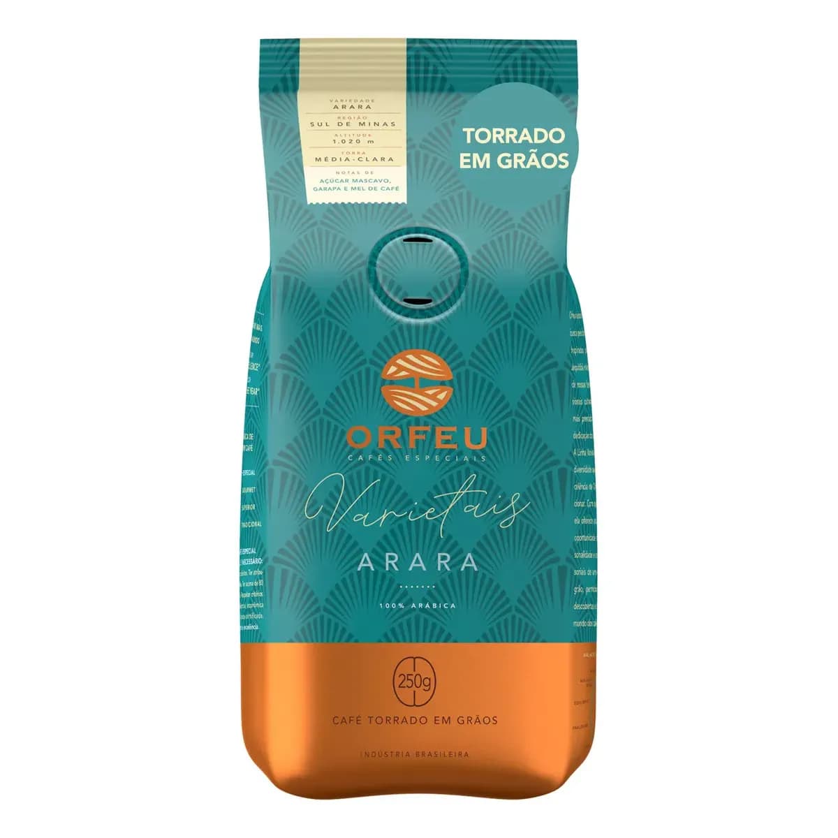 Café em Grãos Orfeu Arara 250g Torra Média Clara 100% Arábica