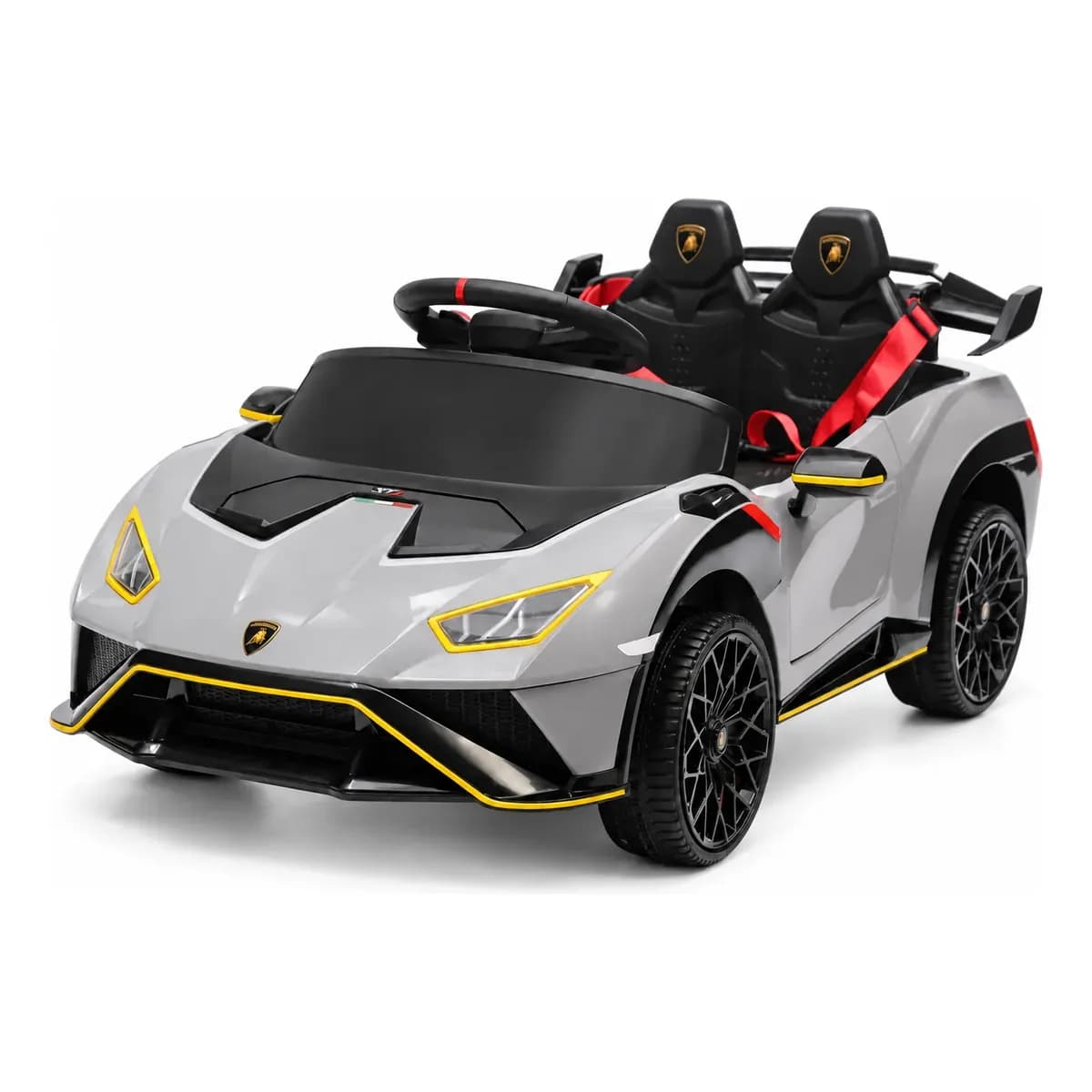 Carro Infantil Elétrico Mini Lamborghini Vision Gran 12v Cinza