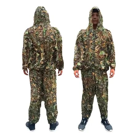 Roupa Camuflada Militar Capuz 3d Ghillie Suit Caça Airsoft
